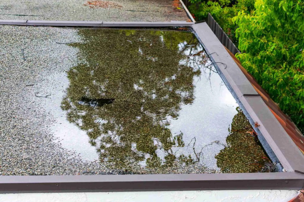 water accumulation of container house roof