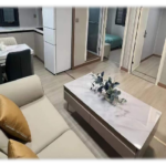 living room of expandable container house